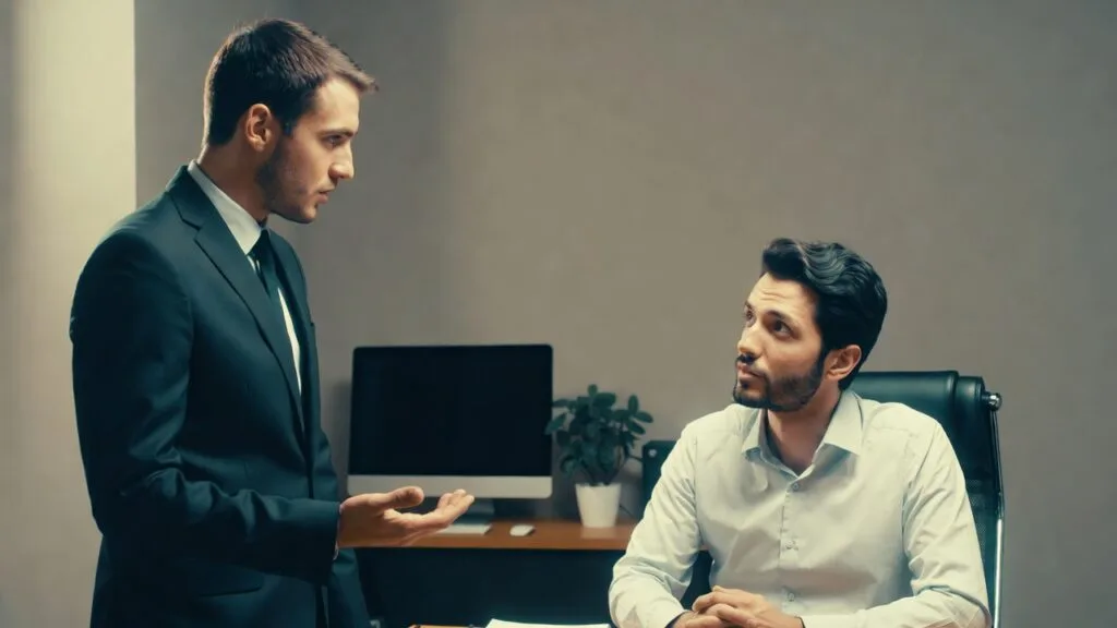 Feedback dos Funcionários Eficaz: Como Transformar Opiniões em Resultados Reais 2 Funcionários participando do feedback organizacional