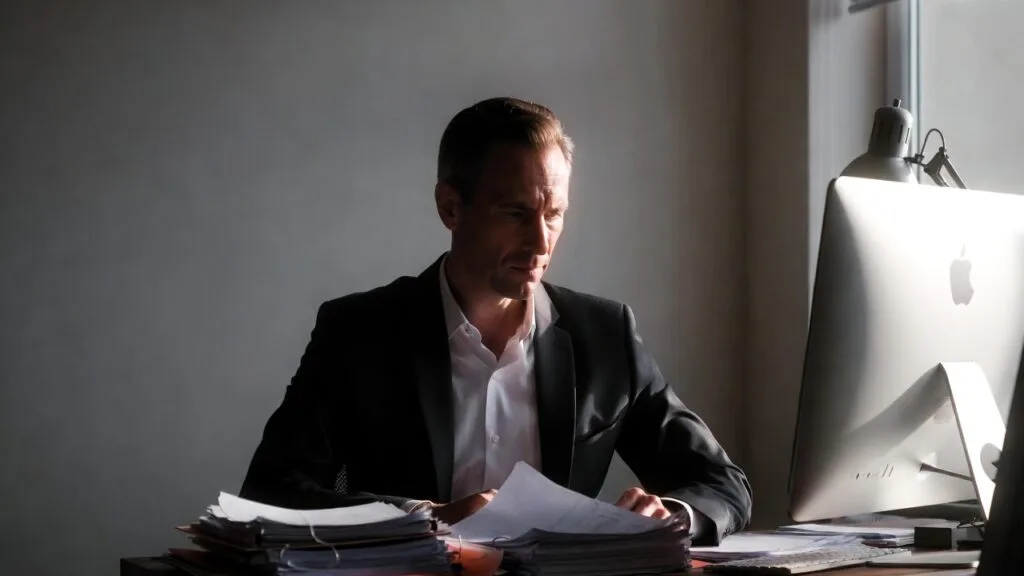 Análise de relatórios por inteligência artificial: como transformar dados em decisões estratégicas 4 Gestor avaliando informações estratégicas