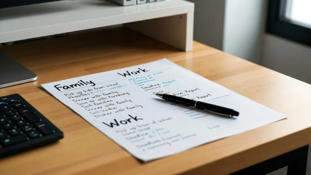 Conciliação entre Trabalho e Família: Como Equilibrar Carreira e Vida Pessoal sem Culpa 4 Planejamento Trabalho Familia