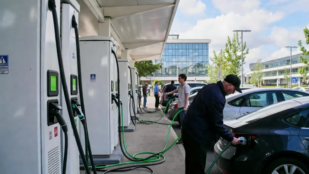 Carros Elétricos: O Guia Completo Para Entender o Futuro da Mobilidade 2 Estação de carregamento de carros elétricos