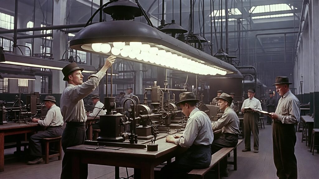 Elton Mayo e a Experiência de Hawthorne: Como a Psicologia Revolucionou a Gestão Empresarial 2 Experimento de iluminação realizado na fábrica durante os estudos de Elton Mayo